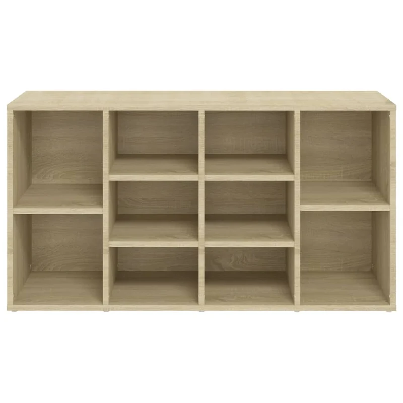 Banc à chaussures bottes commode étagère meuble entrée rangement sonoma 103 x 30 x 54,5 cm bois d’ingénierie marron 02_0022943