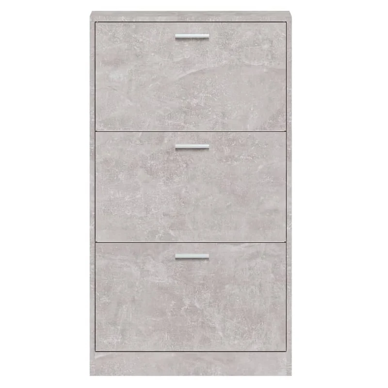 Armoire à chaussures range chaussures rangement meuble entrée couloir salon 59 x 17 x 108 cm bois d'ingénierie gris 02_0021819