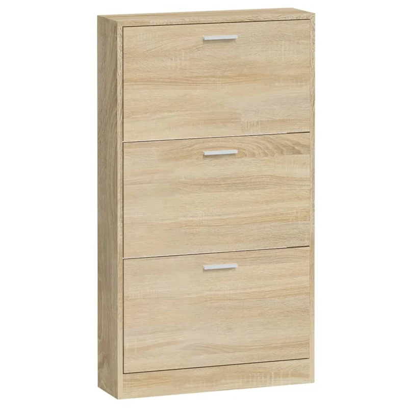 Armoire à chaussures range chaussures rangement meuble entrée couloir salon 59 x 17 x 108 cm bois d'ingénierie brun 02_0021526