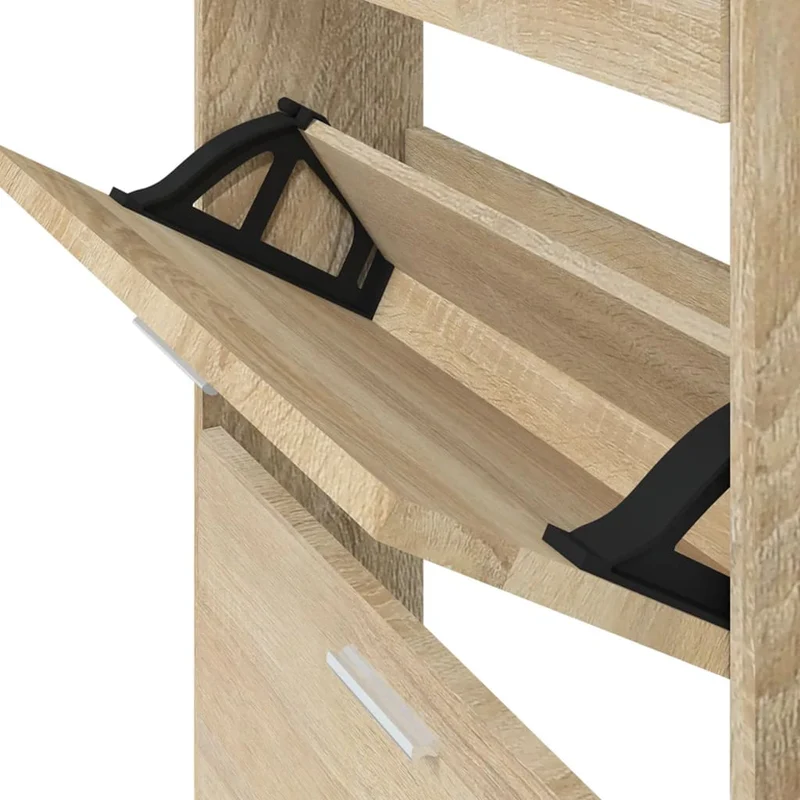 Armoire à chaussures range chaussures rangement meuble entrée couloir salon 59 x 17 x 108 cm bois d'ingénierie brun 02_0021526