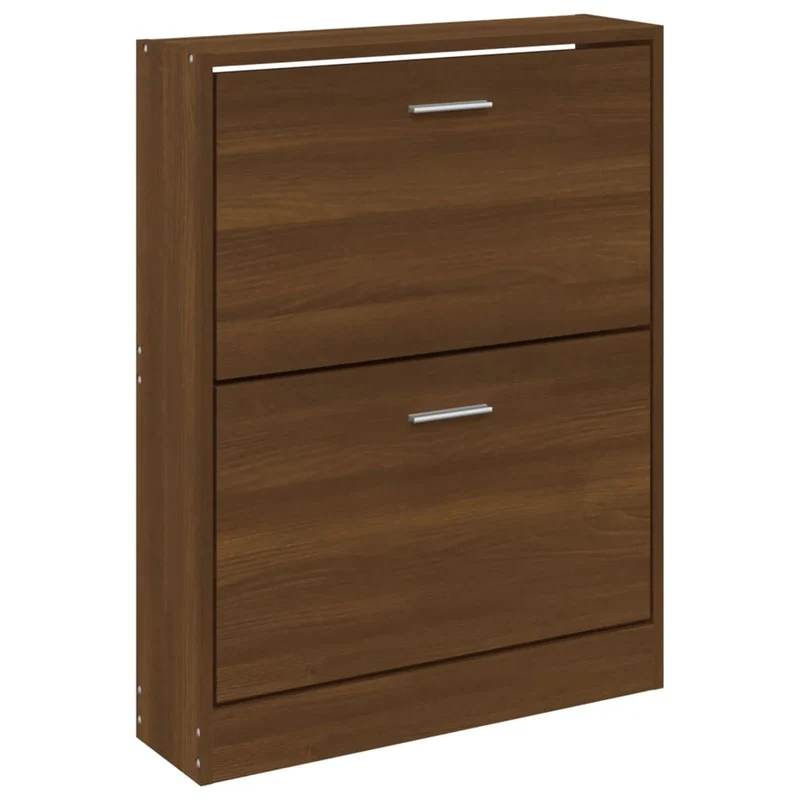 Armoire à chaussures range chaussures rangement meuble entrée couloir salon 59 x 17 x 81 cm bois d'ingénierie brun 02_0021634
