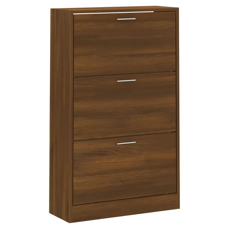 Armoire à chaussures range chaussures rangement meuble entrée couloir salon 63 x 24 x 103 cm bois d'ingénierie brun 02_0021644