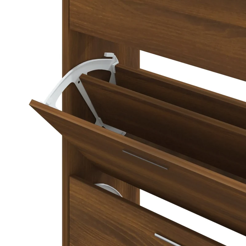 Armoire à chaussures range chaussures rangement meuble entrée couloir salon 63 x 24 x 103 cm bois d'ingénierie brun 02_0021644