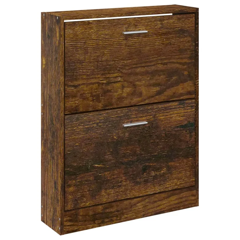 Armoire à chaussures range chaussures rangement meuble entrée couloir salon 59 x 17 x 81 cm bois d'ingénierie brun 02_0021566