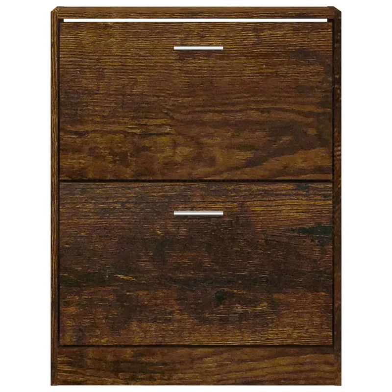 Armoire à chaussures range chaussures rangement meuble entrée couloir salon 59 x 17 x 81 cm bois d'ingénierie brun 02_0021566
