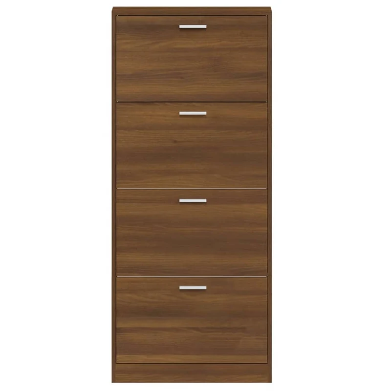 Armoire à chaussures range chaussures rangement meuble entrée couloir salon 59 x 17 x 150 cm bois d'ingénierie brun 02_0021632