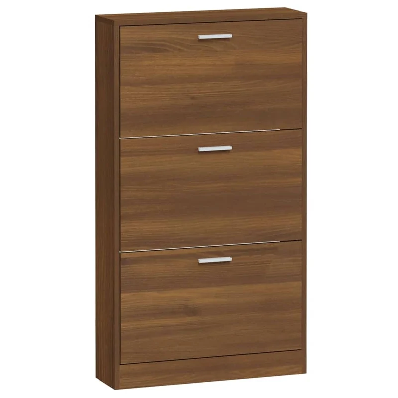 Armoire à chaussures range chaussures rangement meuble entrée couloir salon 59 x 17 x 108 cm bois d'ingénierie brun 02_0021631