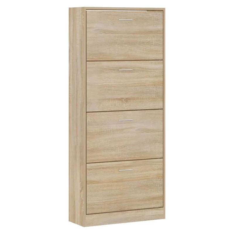 Armoire à chaussures range chaussures rangement meuble entrée couloir salon sonoma 63 x 24 x 147 cm bois d'ingénierie brun 02_0021722