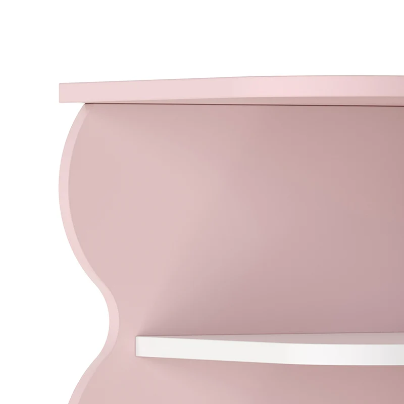 Étagère design intemporel salon chambre meuble de rangement à chaussures pour enfants 108 x 27 x 27 cm rose blanc 03_0011325