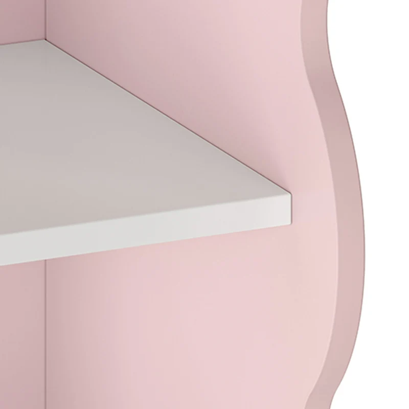 Étagère design intemporel salon chambre meuble de rangement à chaussures pour enfants 108 x 27 x 27 cm rose blanc 03_0011325