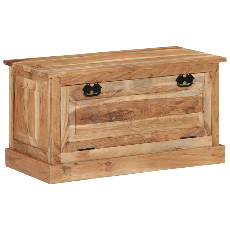 Banc banquette de rangement de chaussures 85 x 40 x 45 cm bois d'acacia massif 02_0010916