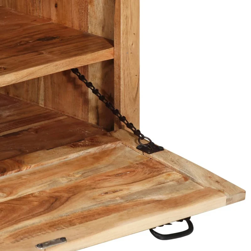 Banc banquette de rangement de chaussures 85 x 40 x 45 cm bois d'acacia massif 02_0010916