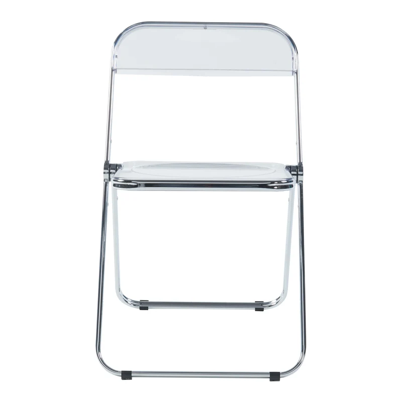 Lot de 2 chaises pliantes extérieur jardin camping terrasse 74 x 46 x 47 cm transparent 03_0009648
