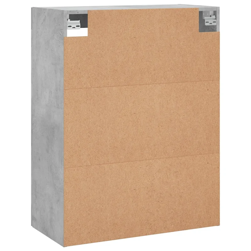 Armoire murale design pratique rangement haut 69,5 x 34 x 90 cm en bois d'ingénierie gris béton 02_0048632