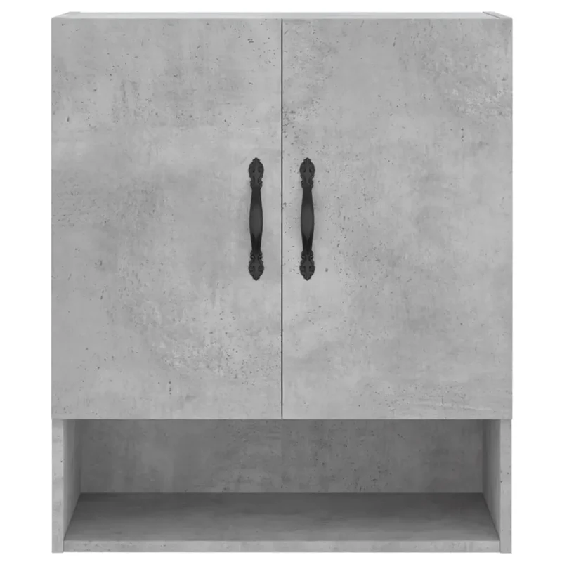 Armoire murale pratique grand espace de rangement 60 x 31 x 70 cm en bois d'ingénierie gris béton 02_0048762