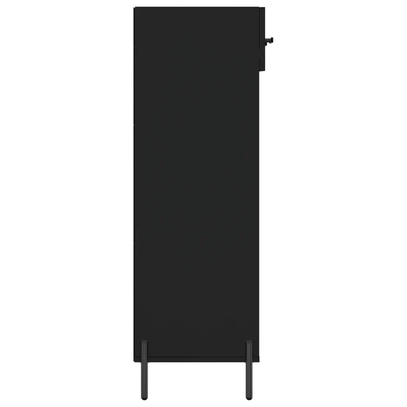 Armoire à chaussures noire 60 x 35 x 105 cm grand espace de rangement style industriel en bois noir 02_0048723