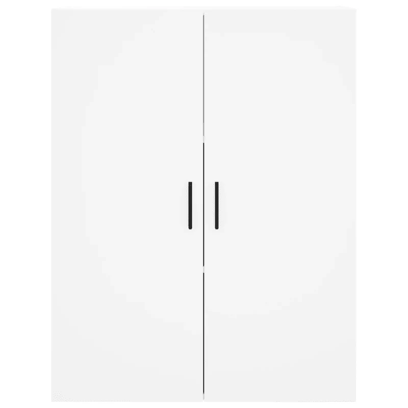 Lot de 2 armoires murales design pratique rangement 69,5 x 34 x 90 cm en bois d'ingénierie blanc 02_0055368