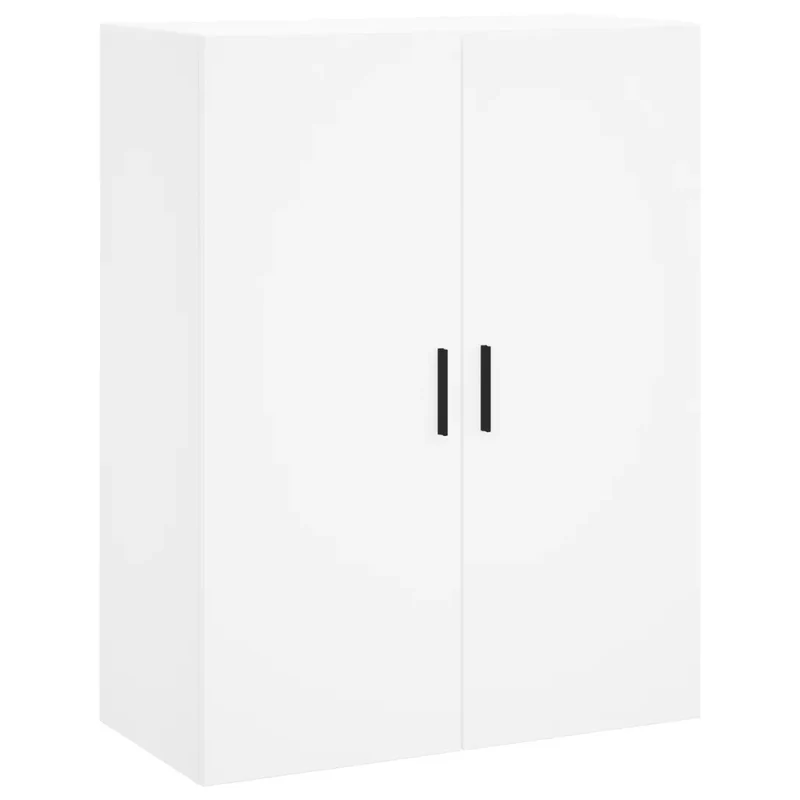 Lot de 2 armoires murales design pratique rangement 69,5 x 34 x 90 cm en bois d'ingénierie blanc 02_0055368