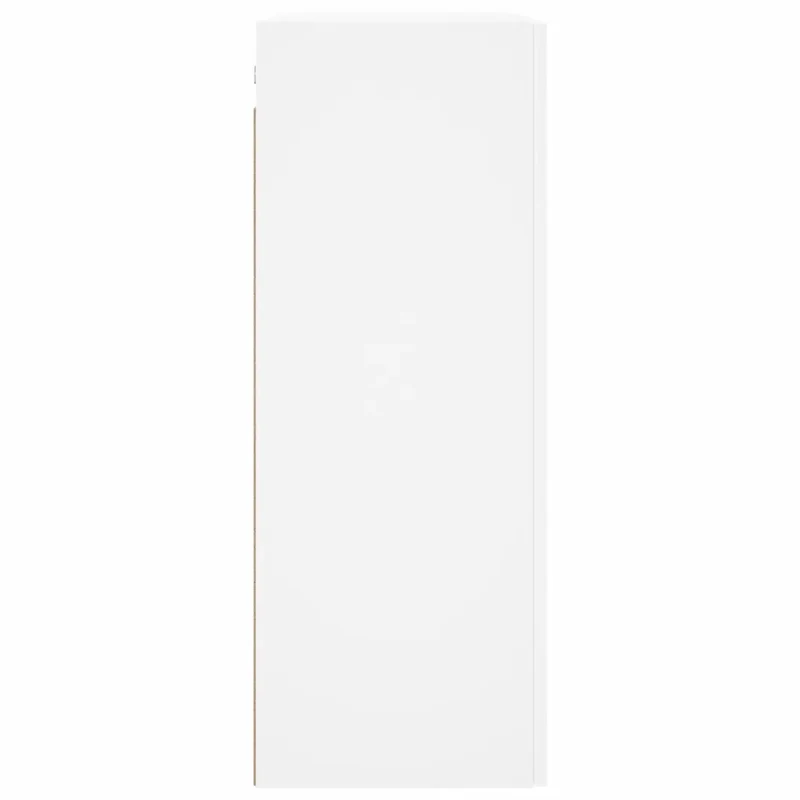 Lot de 2 armoires murales design pratique rangement 69,5 x 34 x 90 cm en bois d'ingénierie blanc 02_0055368