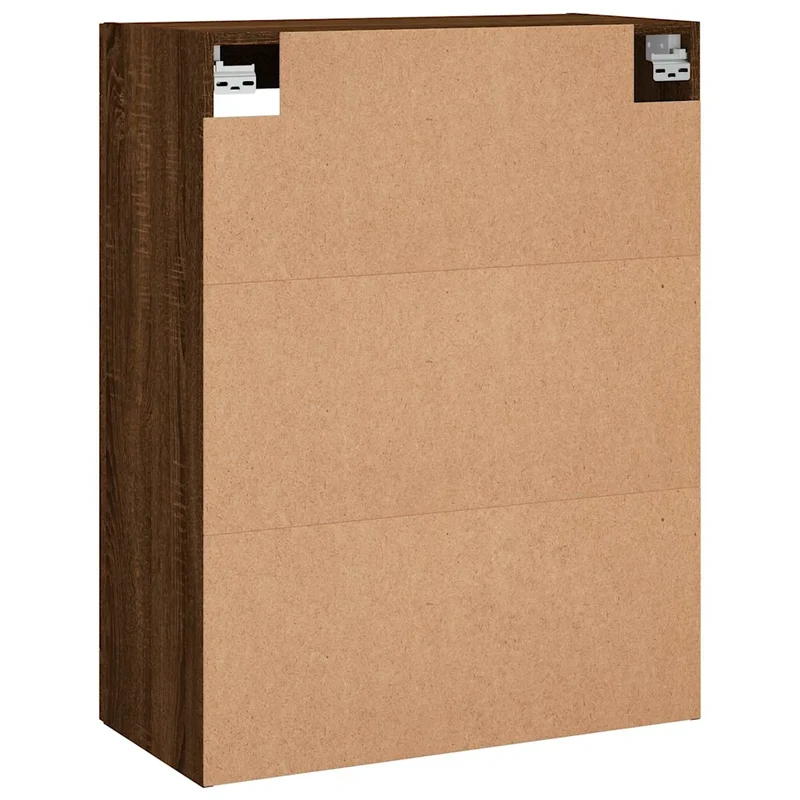 Armoire murale élégante grande capacité rangement 69 x 34 x 90 cm en bois d'ingénierie chêne marron 02_0048646