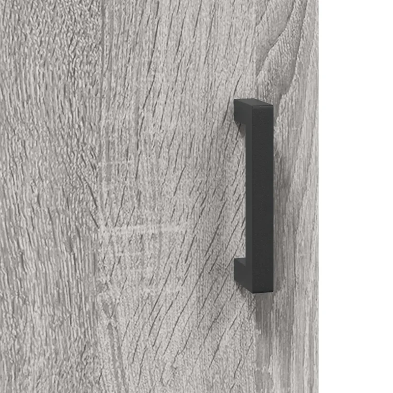 Armoire murale élégante avec porte vitrée 69,5 x 34 x 90 cm pour un rangement optimisé en bois gris 02_0048629