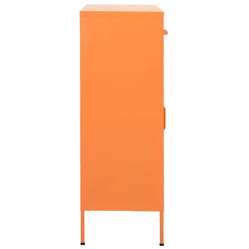 Armoire de rangement orange 80 x 35 x 101,5 cm avec tiroirs extensibles design moderne en acier orange 02_0046847