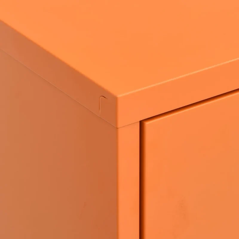 Armoire de rangement orange 80 x 35 x 101,5 cm avec tiroirs extensibles design moderne en acier orange 02_0046847