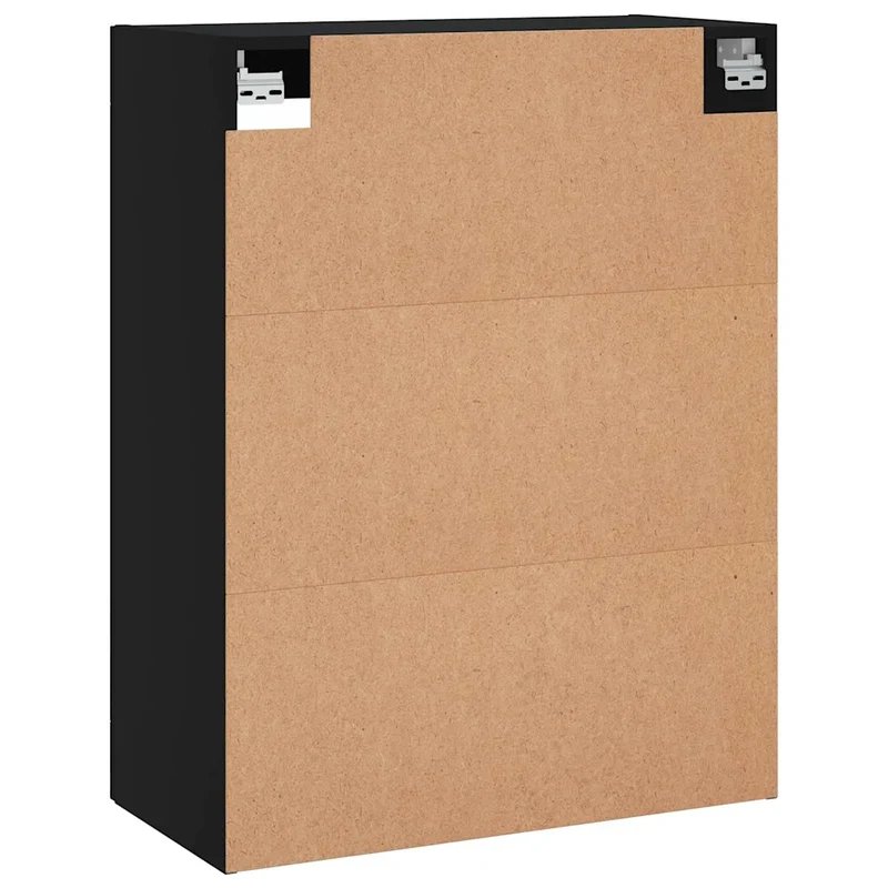 Armoire murale élégante rangement pratique 69,5 x 34 x 90 cm en bois noir 02_0048642