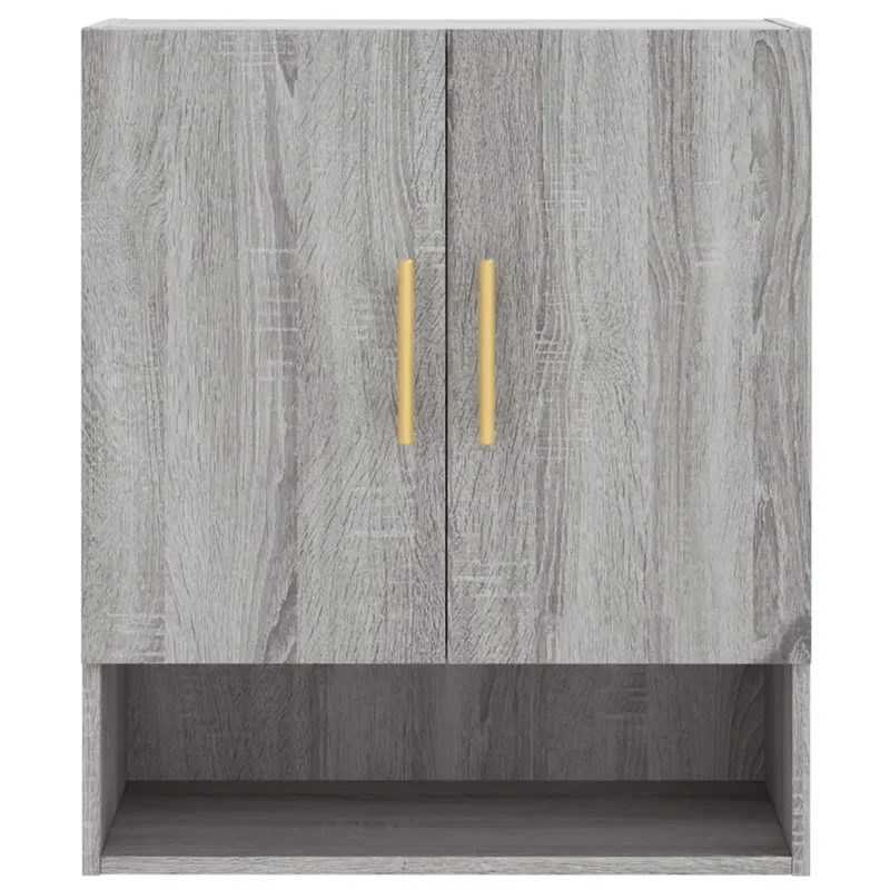 Armoire murale flottante moderne 60 x 31 x 70 cm rangement pratique décor intérieur en bois d'ingénierie gris 02_0048759