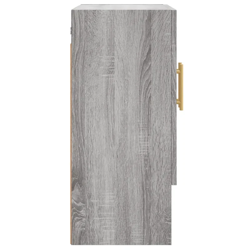 Armoire murale flottante moderne 60 x 31 x 70 cm rangement pratique décor intérieur en bois d'ingénierie gris 02_0048759