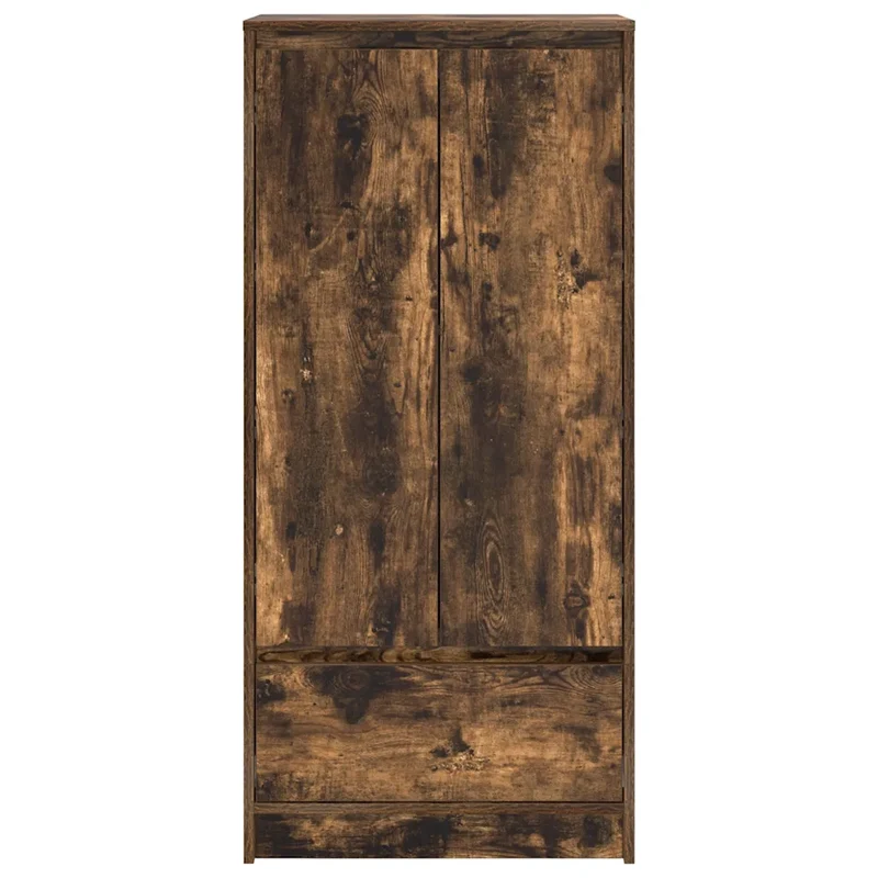 Armoire de rangement moderne polyvalente 55,5 x 34 x 119,5 cm en bois d'ingénierie chêne fumé 02_0051712