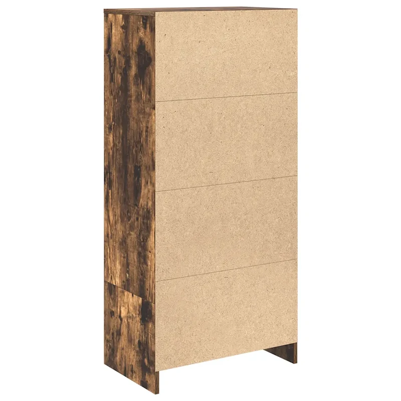 Armoire de rangement moderne polyvalente 55,5 x 34 x 119,5 cm en bois d'ingénierie chêne fumé 02_0051712