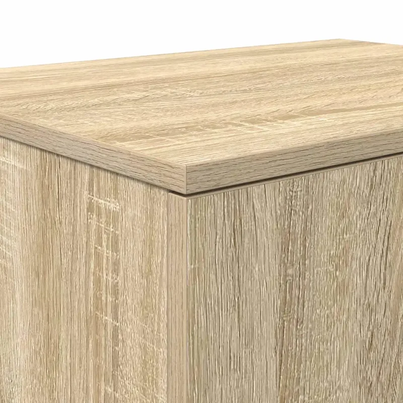 Armoire de rangement moderne pour salon salle à manger 118 x 41 x 40 cm 2 étagères durable en bois d'ingénierie chêne sonoma 02_0052112