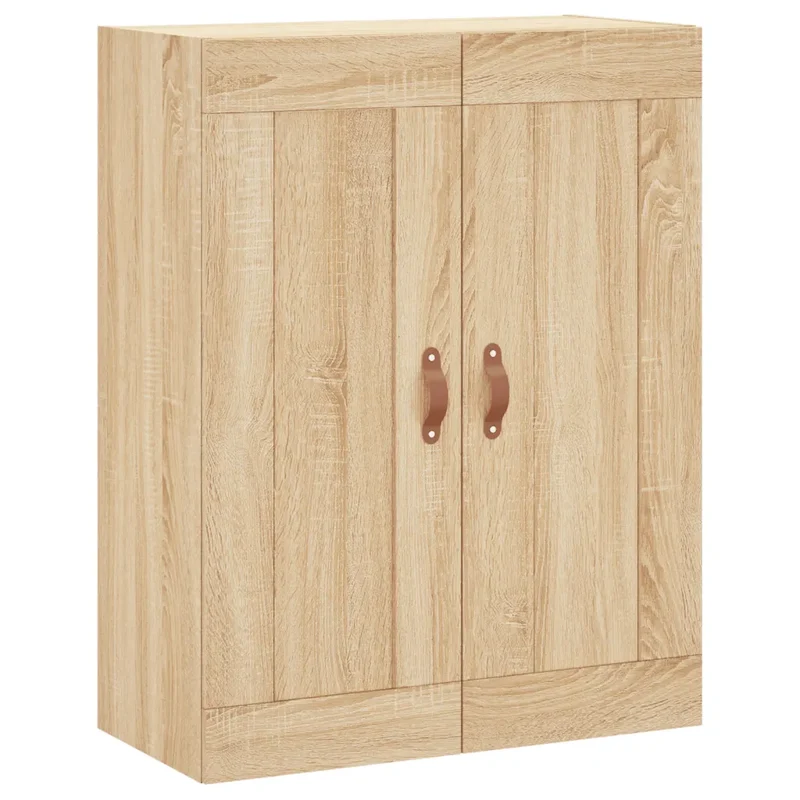 Lot de 2 armoires murales pratiques et décoratives grand espace rangement 69,5 x 34 x 90 cm en bois d'ingénierie chêne sonoma 02_0055462