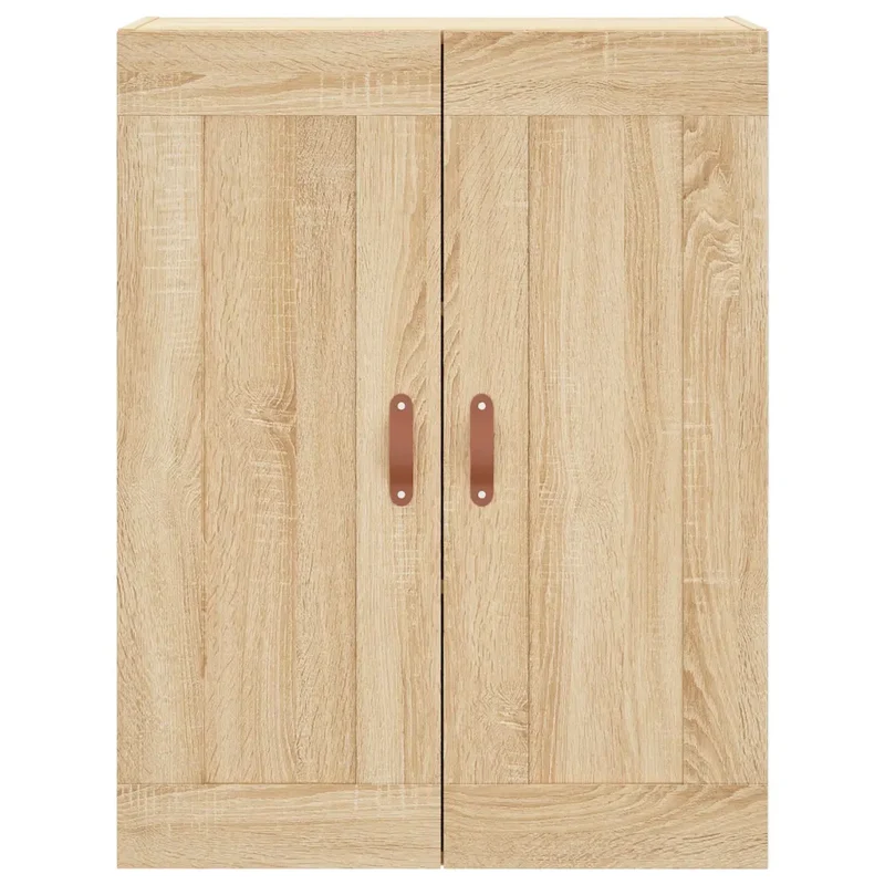 Lot de 2 armoires murales pratiques et décoratives grand espace rangement 69,5 x 34 x 90 cm en bois d'ingénierie chêne sonoma 02_0055462
