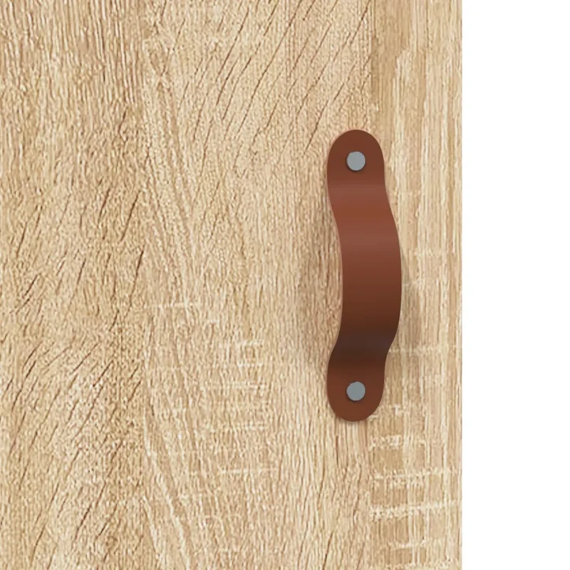 Lot de 2 armoires murales pratiques et décoratives grand espace rangement 69,5 x 34 x 90 cm en bois d'ingénierie chêne sonoma 02_0055462