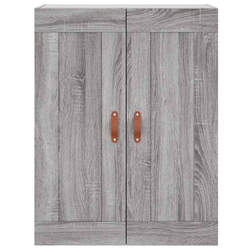 Armoire murale polyvalente rangement 69,5 x 34 x 90 cm design élégant finition mate en bois d'ingénierie gris 02_0048901