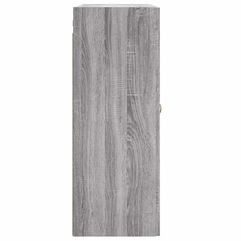 Armoire murale polyvalente rangement 69,5 x 34 x 90 cm design élégant finition mate en bois d'ingénierie gris 02_0048901