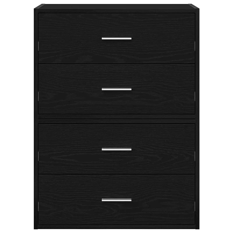 Lot de 2 armoires de rangement avec 2 tiroirs 60 x 31 x 40 cm en bois d'ingénierie chêne noir 02_0051191