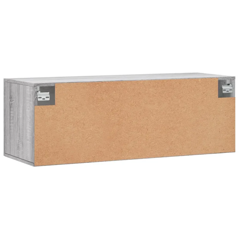 Armoire murale sonoma gris 100 x 36,5 x 35 cm rangement pratique déco minimaliste en bois d'ingénierie gris 02_0048878
