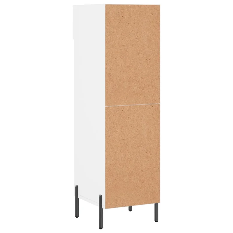 Armoire à chaussures blanche 30 x 35 x 105 cm avec tiroir 5 compartiments style industriel en bois d'ingénierie blanc 02_0048739
