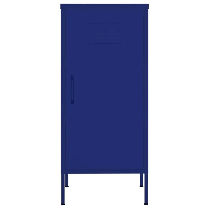 Armoire de rangement 42,5 x 35 x 101,5 cm robuste avec 2 étagères réglables salle à manger en acier bleu marine 02_0046878