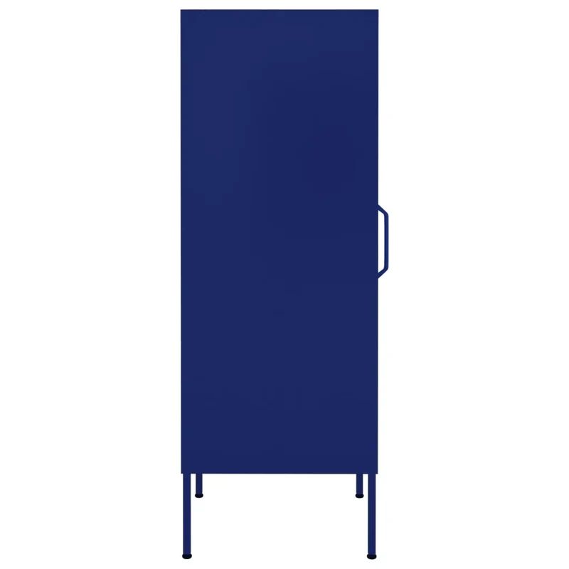 Armoire de rangement 42,5 x 35 x 101,5 cm robuste avec 2 étagères réglables salle à manger en acier bleu marine 02_0046878