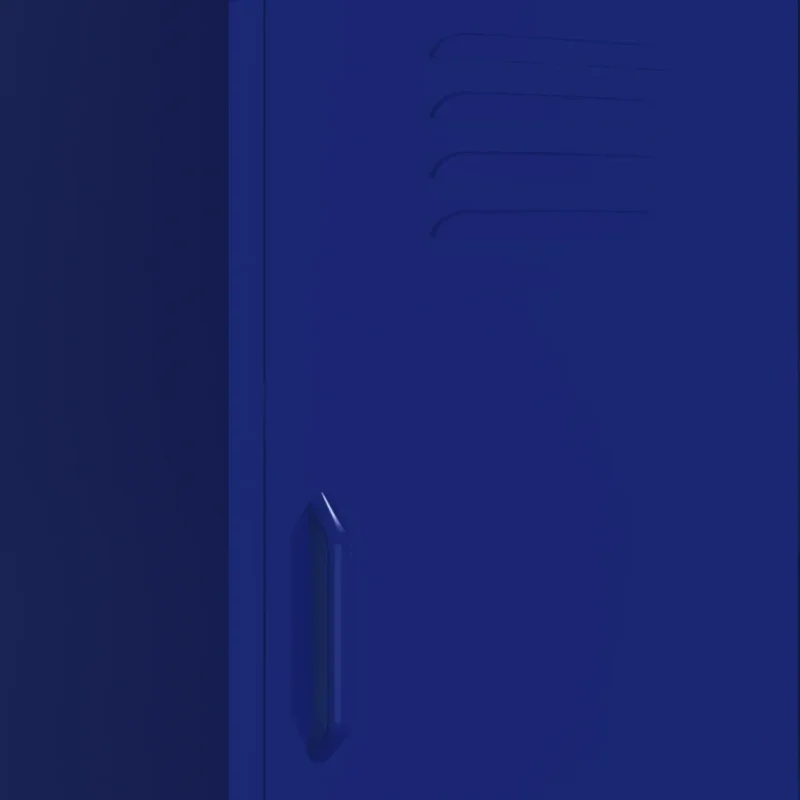 Armoire de rangement 42,5 x 35 x 101,5 cm robuste avec 2 étagères réglables salle à manger en acier bleu marine 02_0046878