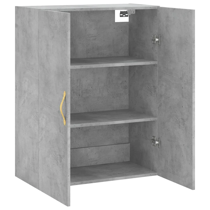 Armoire murale rangement pratique 69,5 x 34 x 90 cm en bois d'ingénierie gris béton 02_0048573