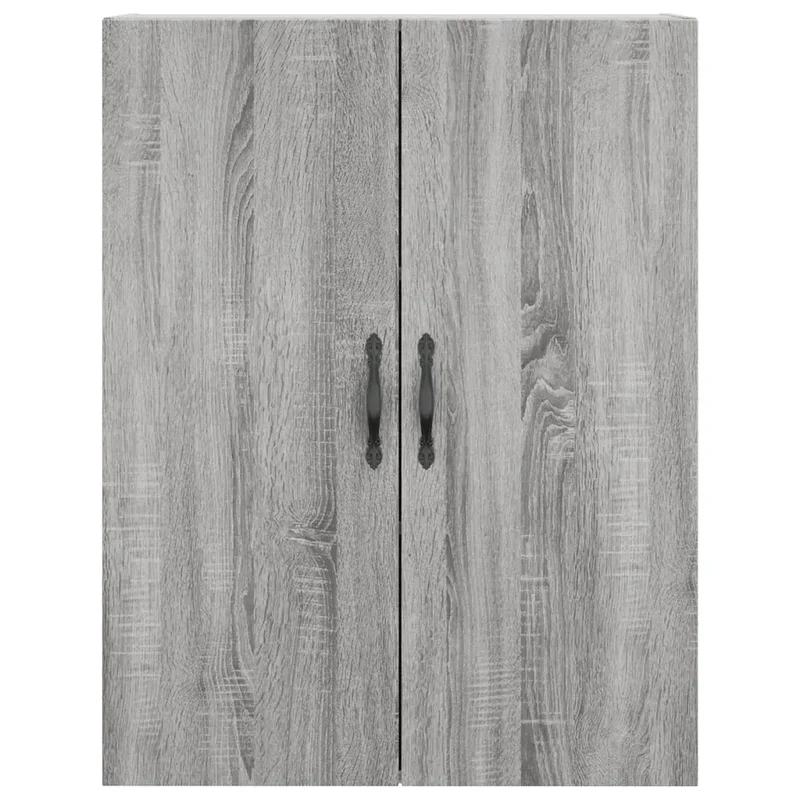Armoire murale design élégante rangement 69,5 x 34 x 90 cm en bois d'ingénierie gris 02_0049294