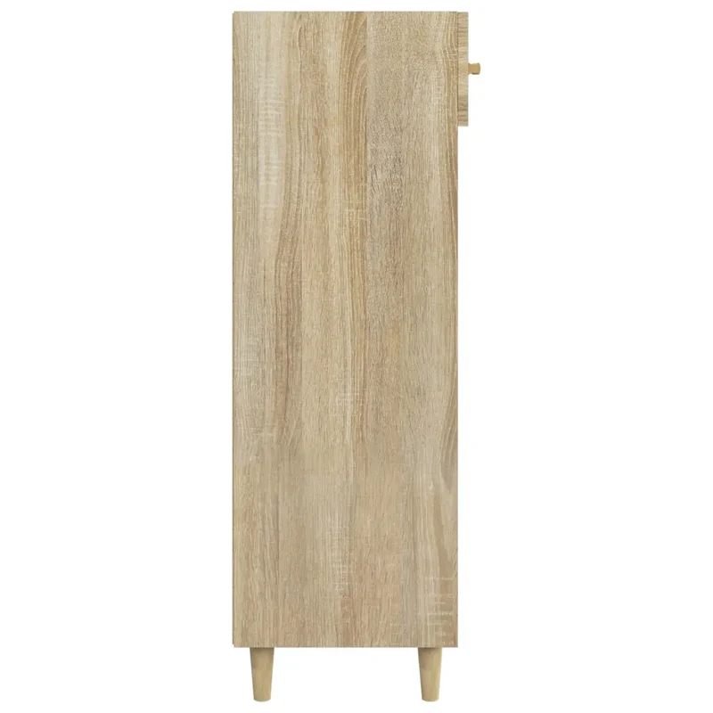 Armoire à chaussures scandinave minimaliste 60 x 35 x 105 cm stockage optimisé ambiance cosy en bois d'ingénierie chêne sonoma 02_0048041