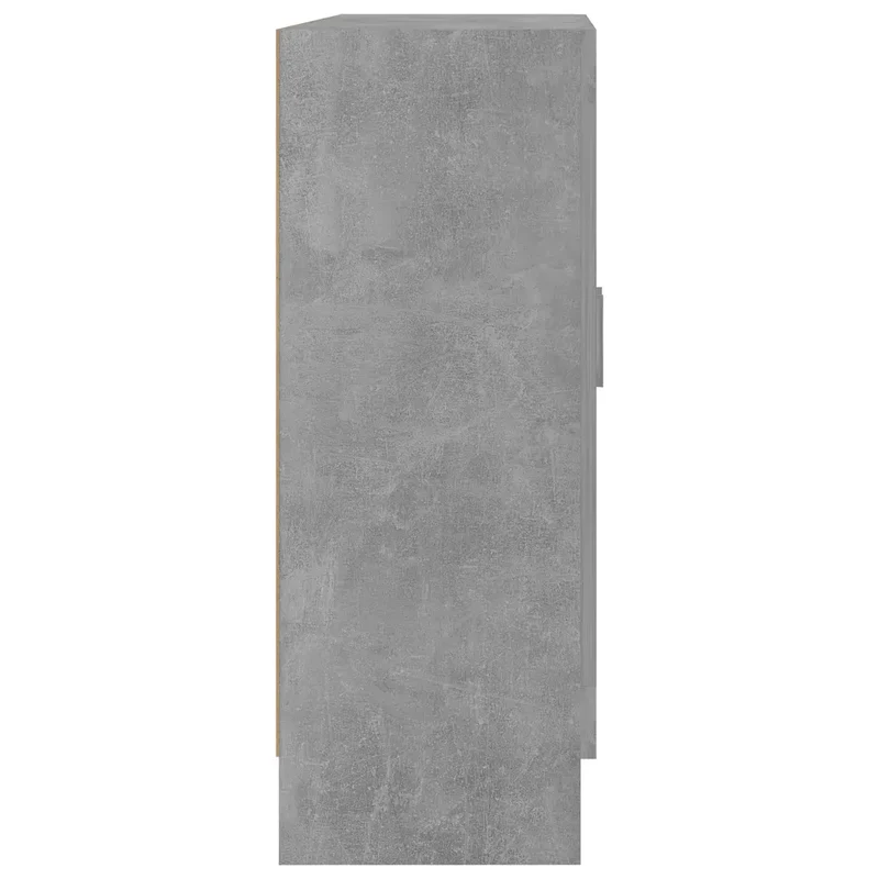 Armoire à vitrine design épuré salle de vie 82,5 x 30,5 x 80 cm en bois d'ingénierie gris béton 02_0047750