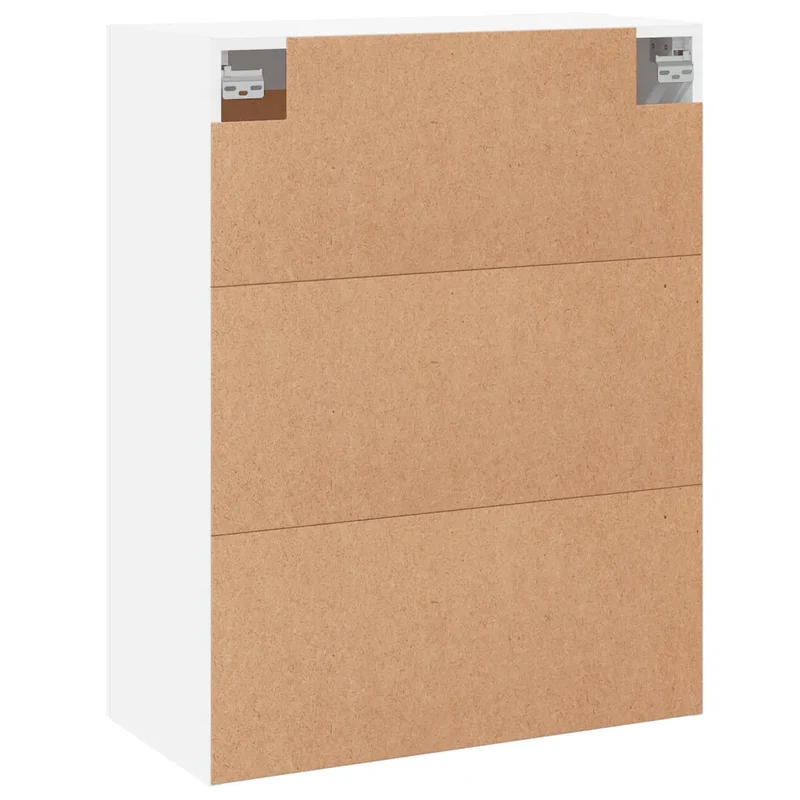 Armoire murale élégante avec 3 compartiments 69,5 x 34 x 90 cm en bois d'ingénierie blanc 02_0048902