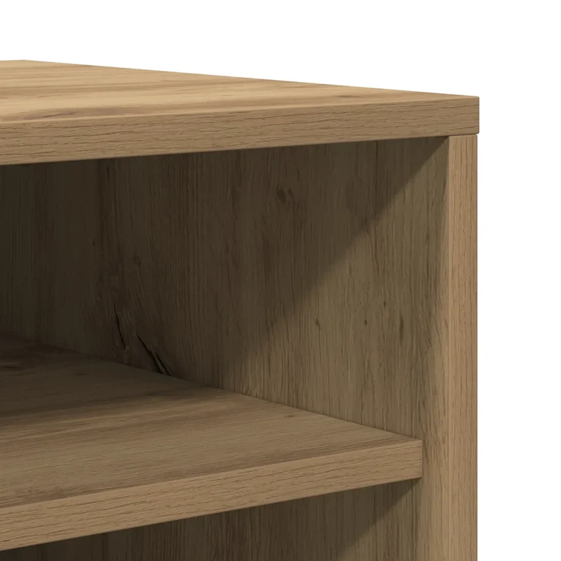 Armoire à chaussures moderne avec 6 étagères ouvertes 60 x 35 x 92 cm en bois d'ingénierie chêne artisanal 02_0050914